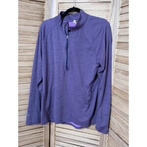 Champion Women’s Sweatshirt Pullover Purple Half Zip Size XL